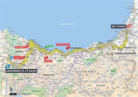 Tour De France Stage Preview Route Map And Profile Of Km From Amorebieta To Bayonne