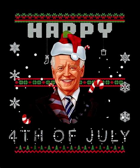 Santa Joe Biden Happy 4th Of July Ugly Digital Art By Lazado Fine Art