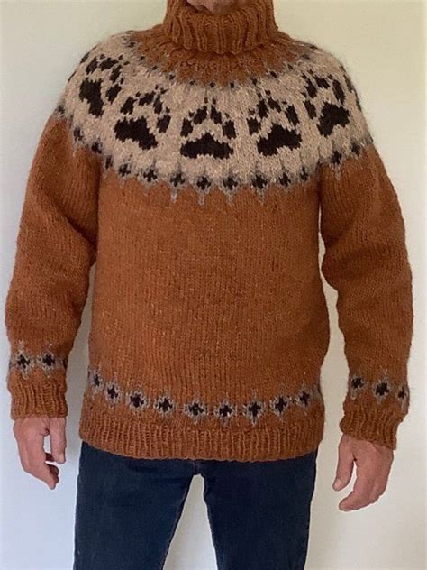Icelandic Sweater For Men Handmade From Icelandic Wool Made To Order