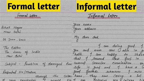 Formal And Informal Letter How To Write Letter In English Letter Writing Lettersguruji
