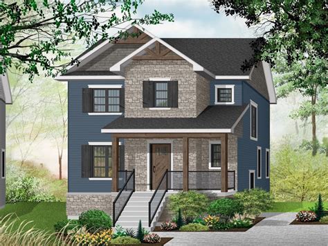Modern 5 story narrow house 5x9.5m house description: 027H-0485: Small Two-Story House Plan Fits a Narrow Lot ...