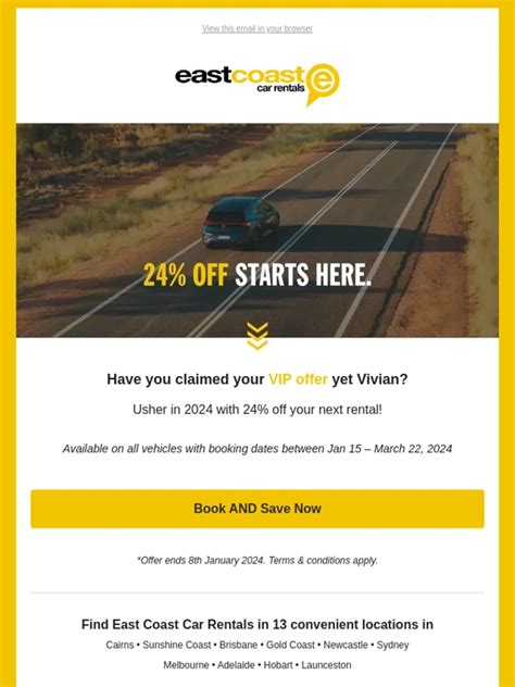 East Coast Car Rentals Promo Code Up To 50 Off For February 2024