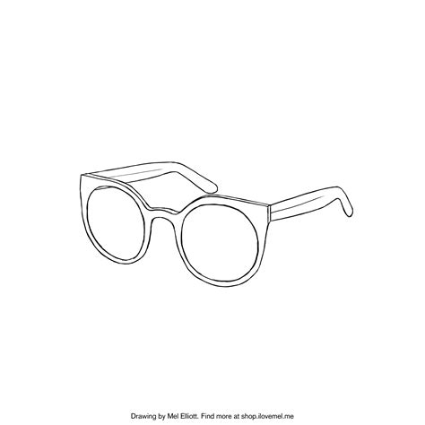 Sunglasses Coloring Page Printable