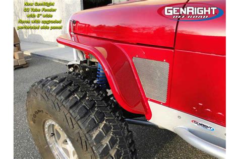 Genright G3 Front Tube Fenders With 6 Flare 87 95 Wrangler Yj