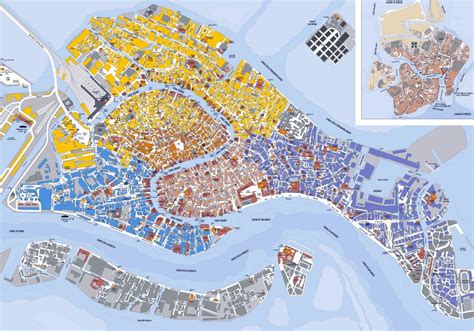 Large Detailed Map Of Venice Venice Italy Europe Mapsland