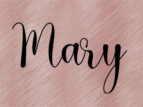 mary name svg png custom name clipart svg png image gold name etsy