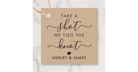 Take A Shot We Tied The Knot Wedding T Tag Au