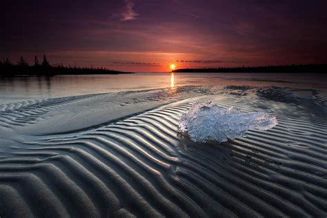 Wallpaper Sunlight Sunset Sea Nature Shore Sand Reflection