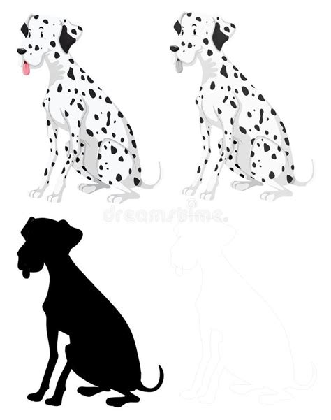 Set Of Dalmation Dogs Stock Vector Illustration Of Animals 147668950