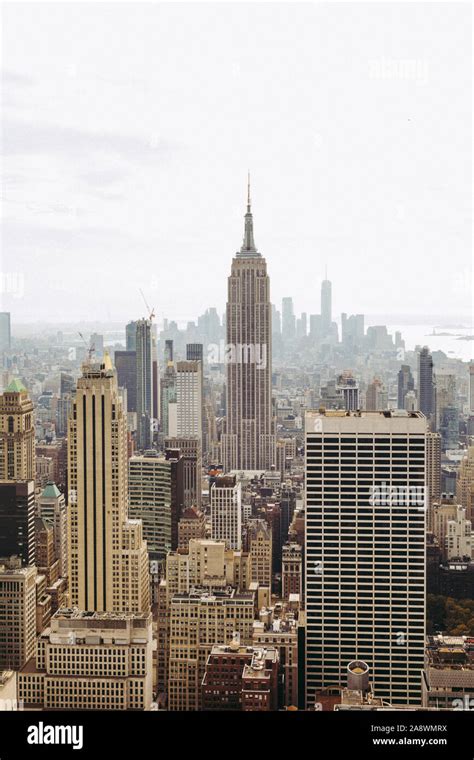 View Of New York City And Empire State Building From The Rockefeller