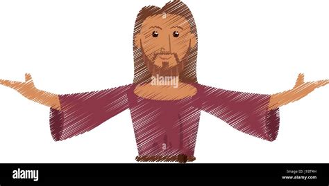 Dibujo De La Salvación De Cristo Jesús Devoción Design Imagen Vector De