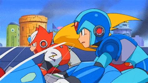Sonic The Hedgehog And Mega Man Riding On A Jet In An Animated Video Game