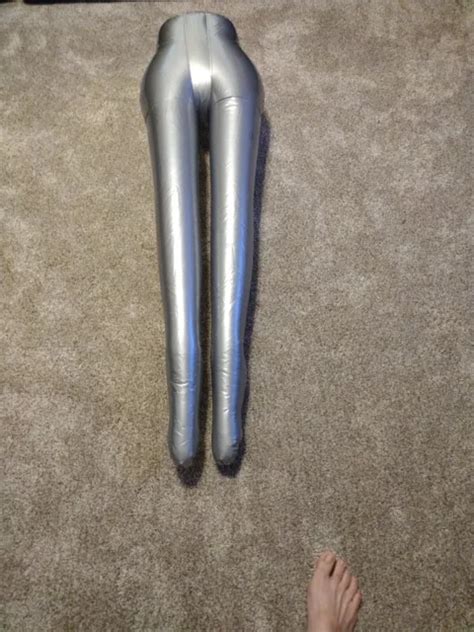 Pvc Inflatable Female Mannequin Dummy Torso Legs Model Silver 1500