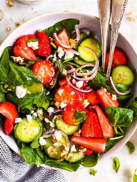 Strawberry Spinach Salad With Poppy Seed Dressing Recipe Savory Nothings