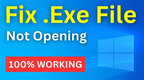 How To Fix Cant Open Exe File In Windows 1087 Fix Setup Exe File
