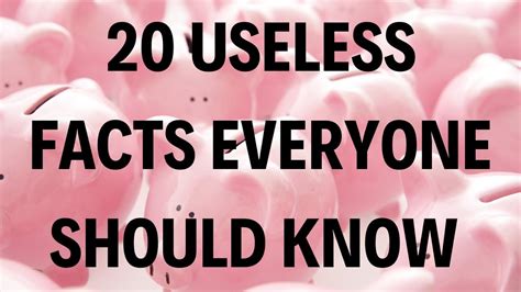 20 More Useless Facts Everyone Should Know Youtube