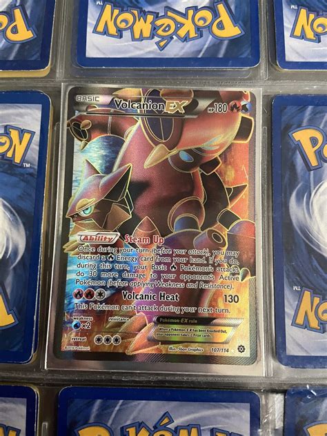 Pokemon Volcanion Ex Full Art 107114 Xy Steam Siege Ultra Rare Great