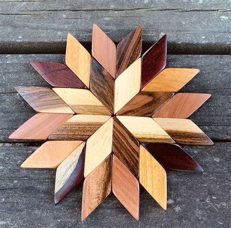 Wooden Star Pattern Trivet