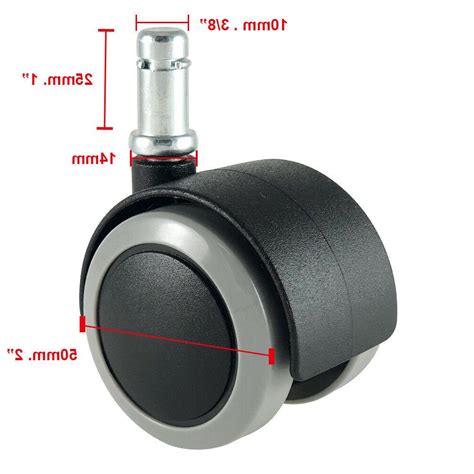 You need an office chair replacement caster kit. ENJOY Office Chair Replacement wheels Caster with 3/8"