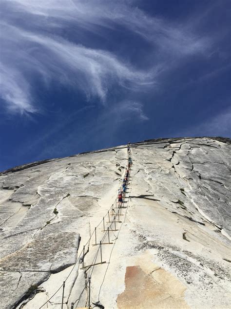 Cable Section At Half Dome Yosemite Np Hiking