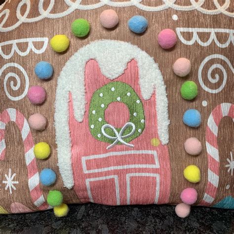 Cupcakes Cashmere Gingerbread House Decorative Plush Throw Pillow Tik