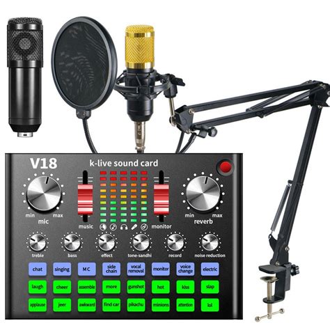 Micrófono Bm 800 Para Grabación En Estudio Kits De Tarjeta De Sonido