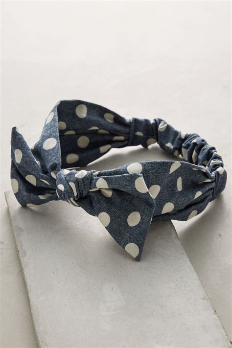 Shop The Denim Dot Turban Band And More Anthropologie At Anthropologie