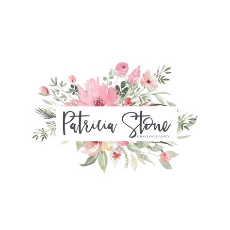 Watercolor Flower Logo Premade Photography Logo And Etsy Uk Flower
