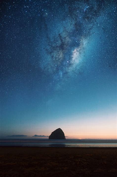 Beach Rock Starry Sky Hd Phone Wallpaper Peakpx