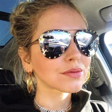 italy brand designer oversized cat eye sunglasses women polarized big frame rivet sun glasses