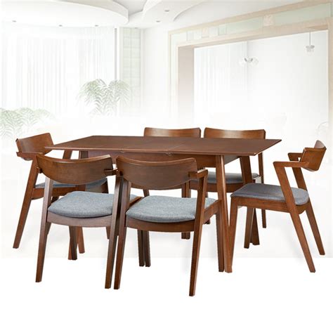 Dining Room Set Of 6 Tracy Chairs And Extendable Table Kitchen Modern