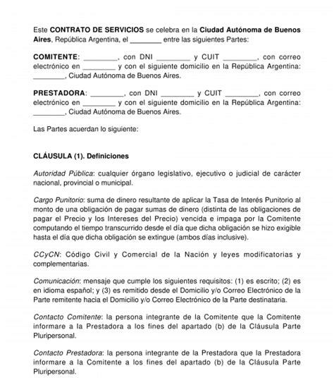Contrato De Prestacion De Servicios Word Actualizado Mayo 2022