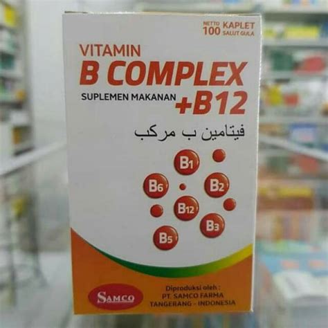 Jual Vitamin B Complex Plus B12 Suplemen Makanan Samco Shopee Indonesia
