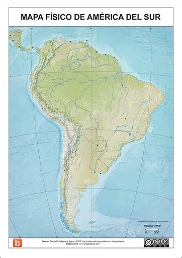 Mapa Físico De América De Sur Para Escolares Cucaluna