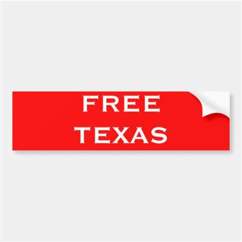 Free Texas Bumper Sticker Zazzle
