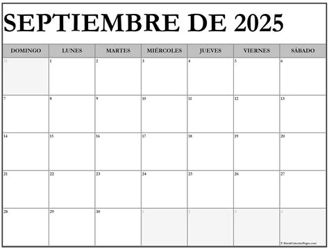 Septiembre De 2025 Calendario Gratis Calendario Septiembre