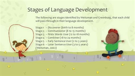Language development starts early in life with babbling, gestures and vocalization. Communication and Language Development in Children