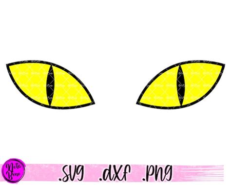 Cat Yellow Eyes Svg Kitten Eyes Clip Art Cricut Silhouette Etsy