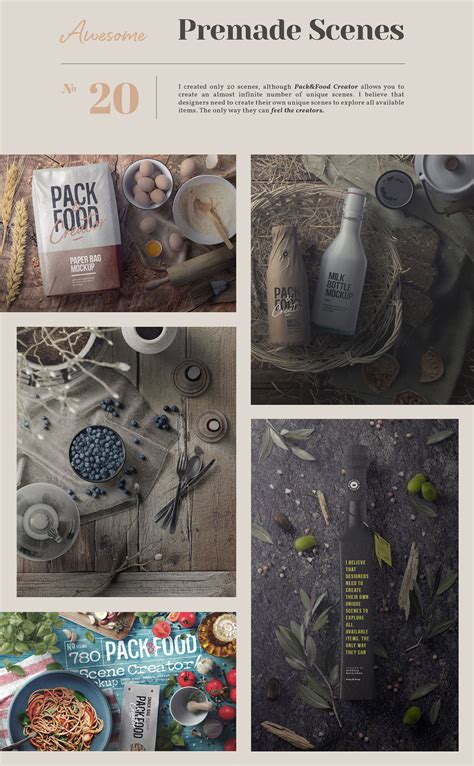 Download Food Packaging Scene Creator PSD Mockup (Free) by Free Designs
