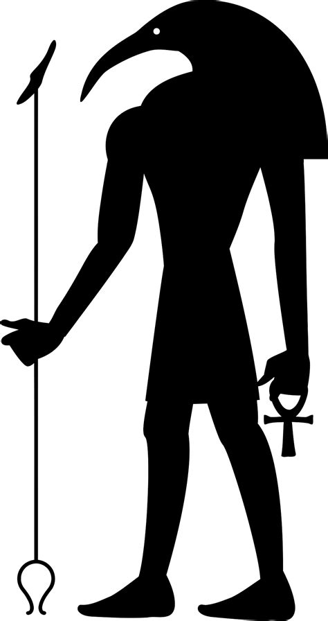 Silhouette Of The Egyptian God Thoth Transparent Png Stickpng