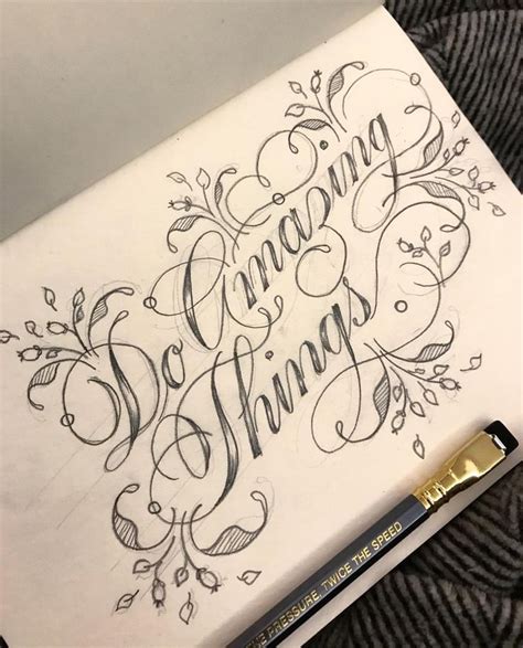 Do Amazing Things Hand Lettering Art Creative Lettering Calligraphy Art