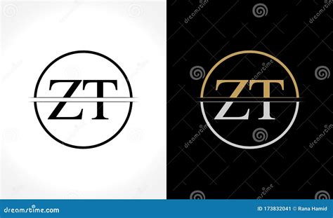 Initial Zt Logo Design Vector Template Creative Letter Zt Business