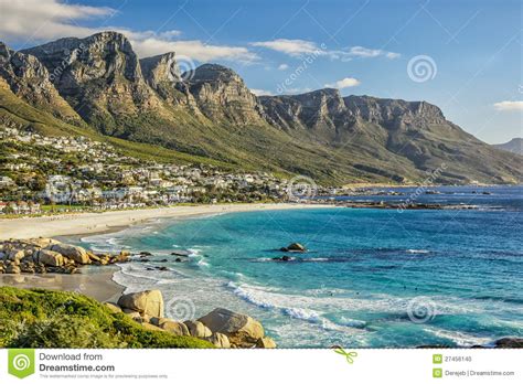 Kapstadt druck schwarz und weiß, kapstadt wandkunst, kapstadt poster, kapstadt foto. Kapstadt-Strand Stockfoto - Bild: 27456140