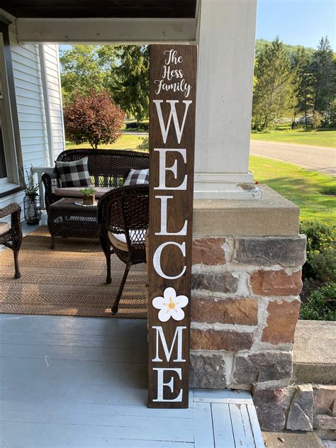 Welcome Front Porch Sign With Interchangeable Designs Etsy