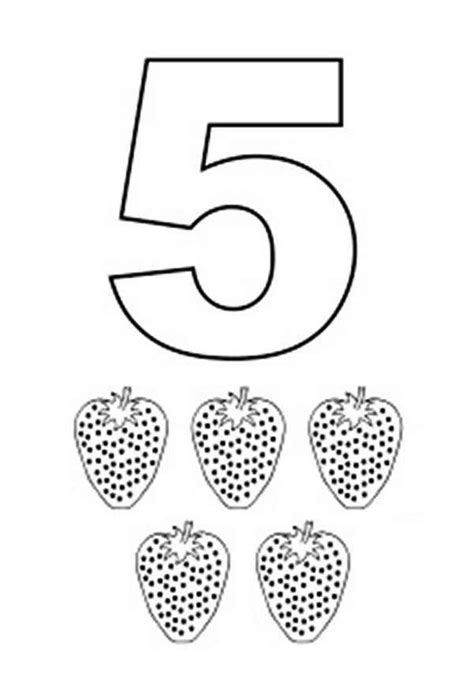 Coloring the alphabet is a good way to introduce the youngest learners to letters of the alphabet through an activity they like. Learn Number 5 With Five Strawberries Coloring Page ...