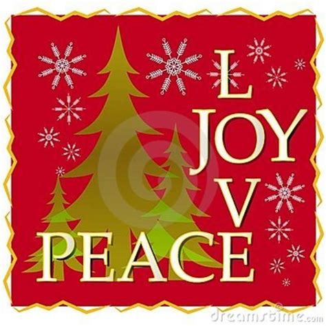 Love Joy Peace Christmas Card With Tree And Snow Christmas Card Sayings Love Joy Peace