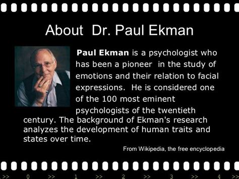 Dr Paul Ekman Emotions Lie To Me Telling Lies