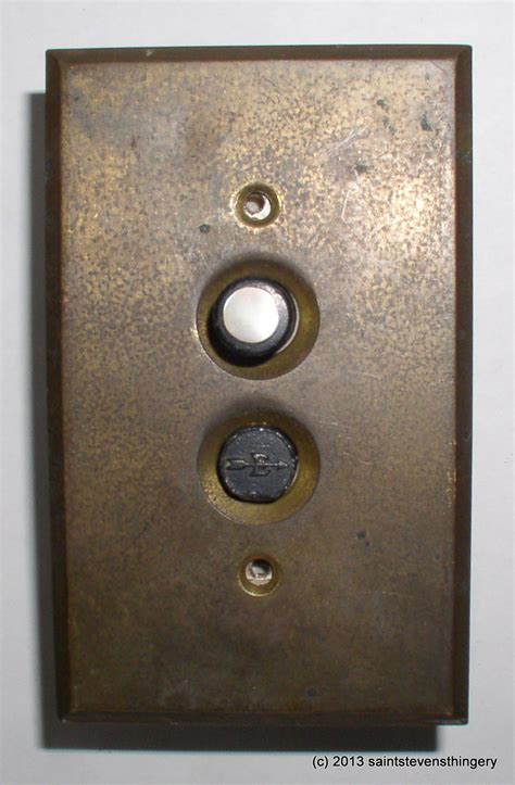 Vintage Arrow Push Button Light Switch And Brass Switch Plate Cover Works
