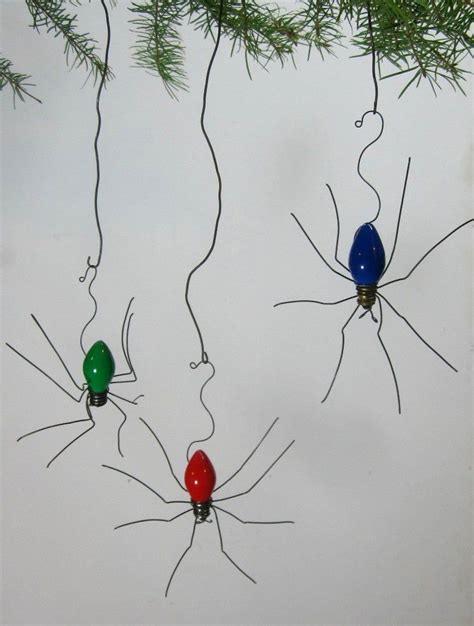 Small Lucky Christmas Spider Christmas Tree Ornaments Set Of 3 Etsy