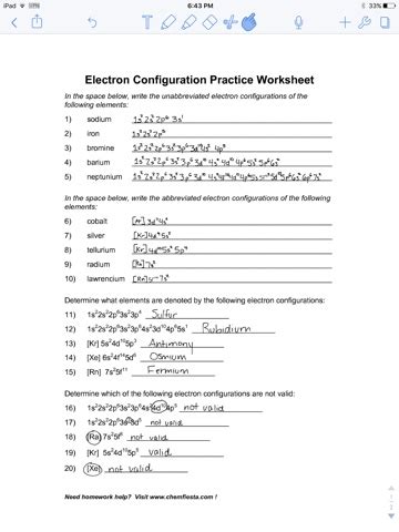 Haley's chemistry blog: electron configuration practice worksheet